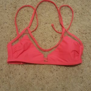 Neon coral bikini Top
